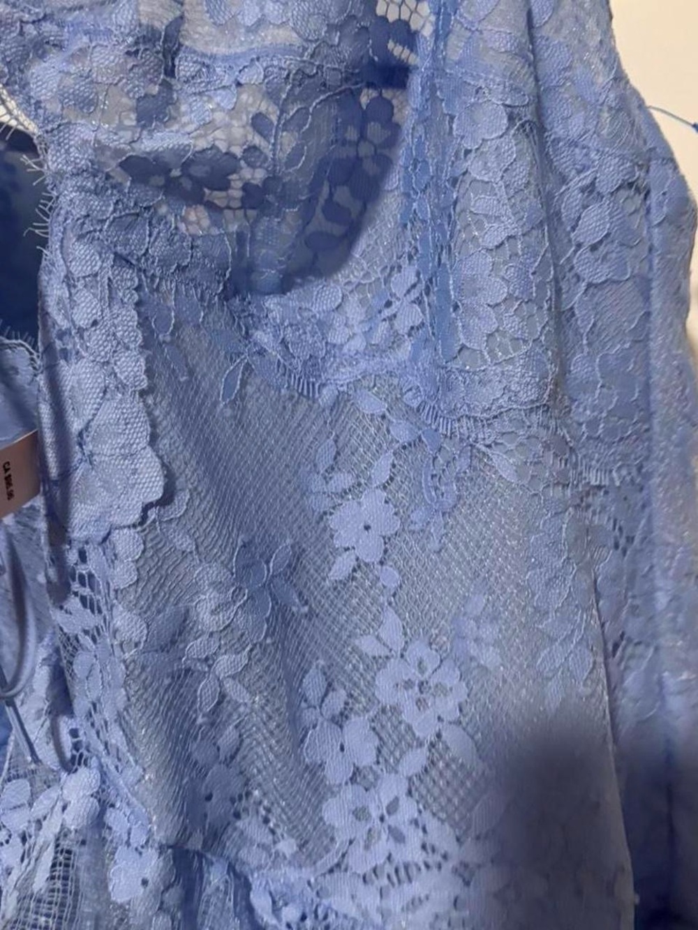 NWT Victoria Secret blue lace ruffled nighty XL - Picture 5 of 7
